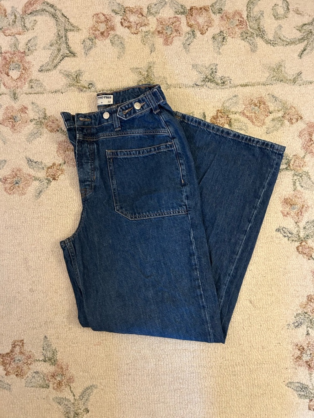 WE THE FREE Baggy Adjustable Waist Blue Women’s Jeans